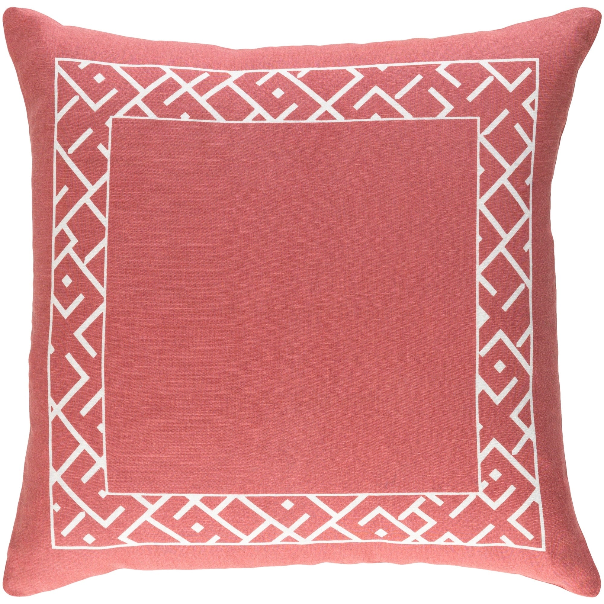 Decorative Yonge Terracotta 18 Inch Throw Pillow Cover