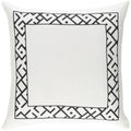 Decorative Yonge White 18 Inch Throw Pillow Cover