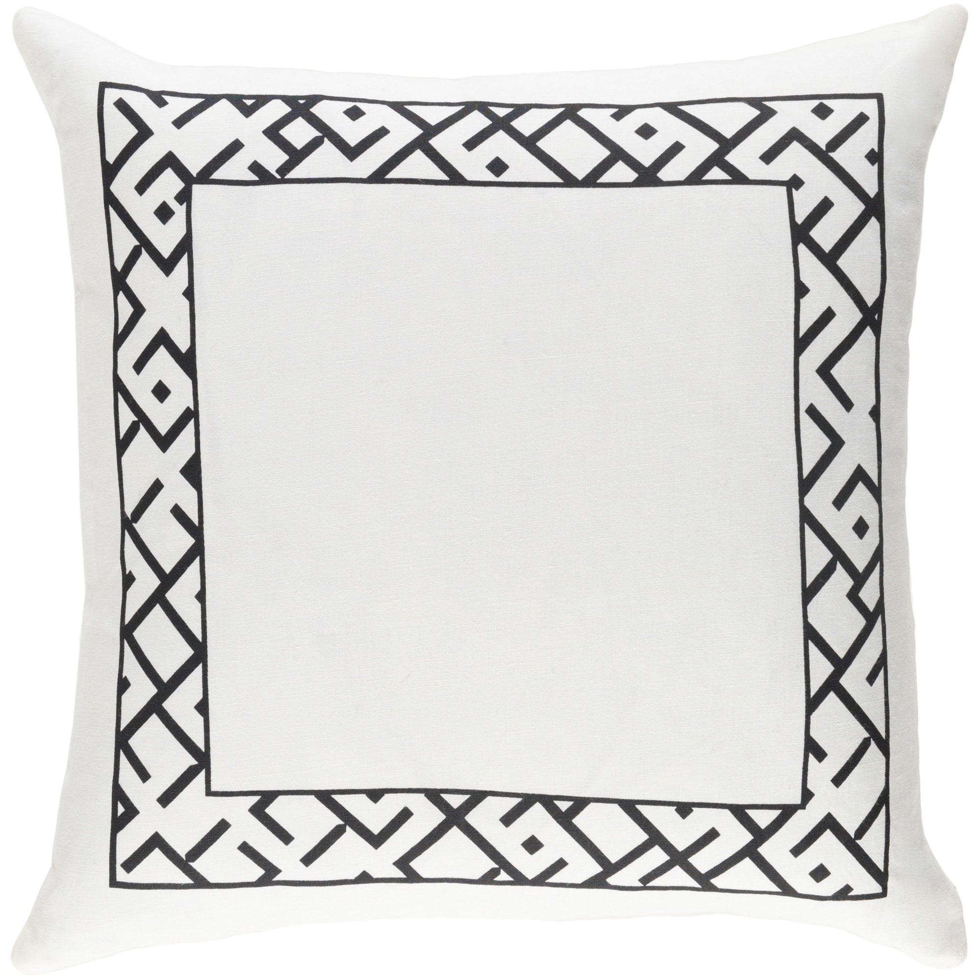 Decorative Yonge White 18 Inch Throw Pillow Cover