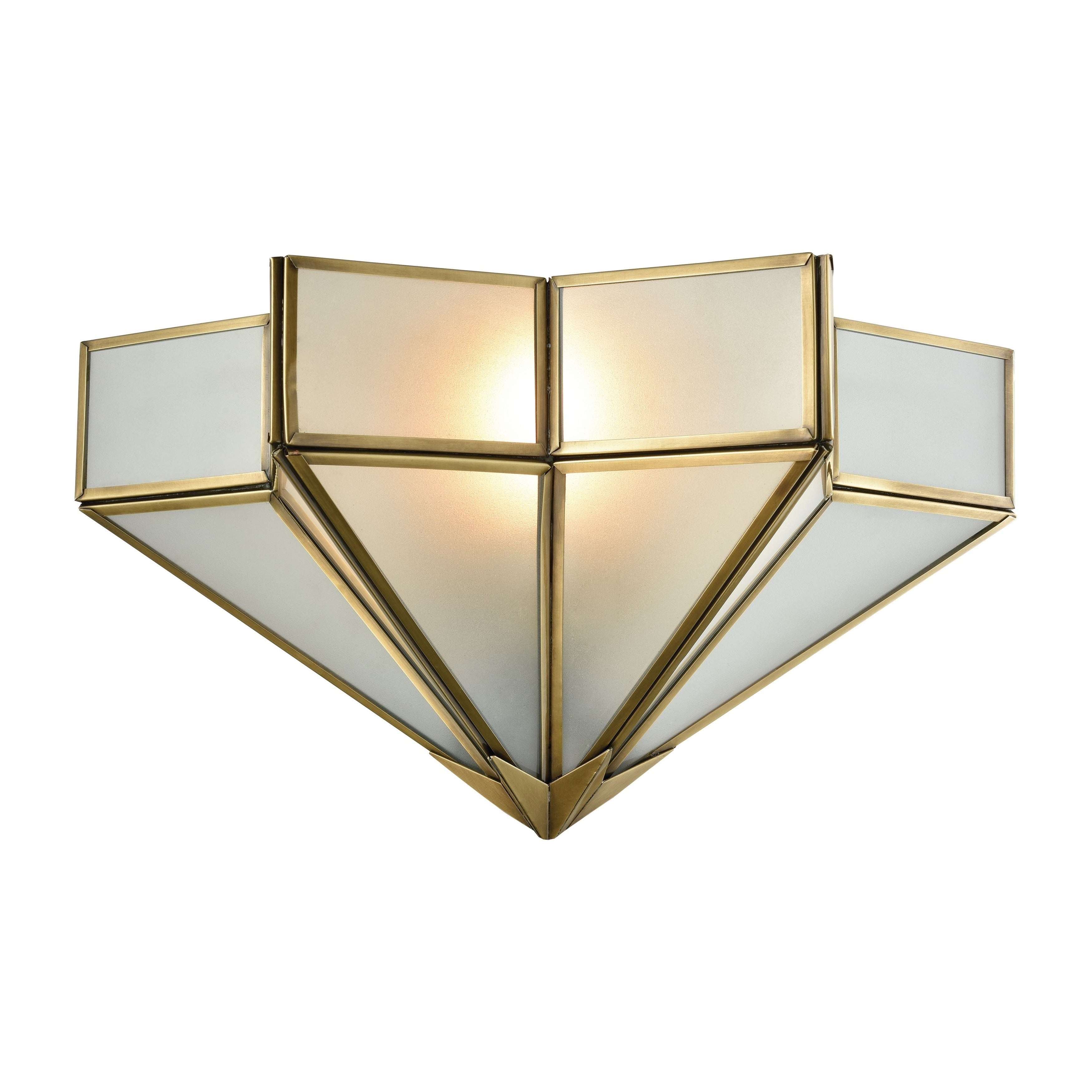Decostar 8 High 1 Light Sconce Brushed Brass 8 Inch Tall