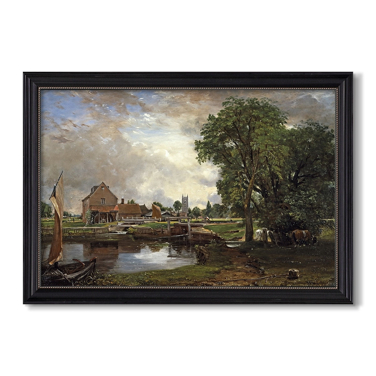Dedham Lock And Mill C 1820 John Constable Custom Framed Canvas
