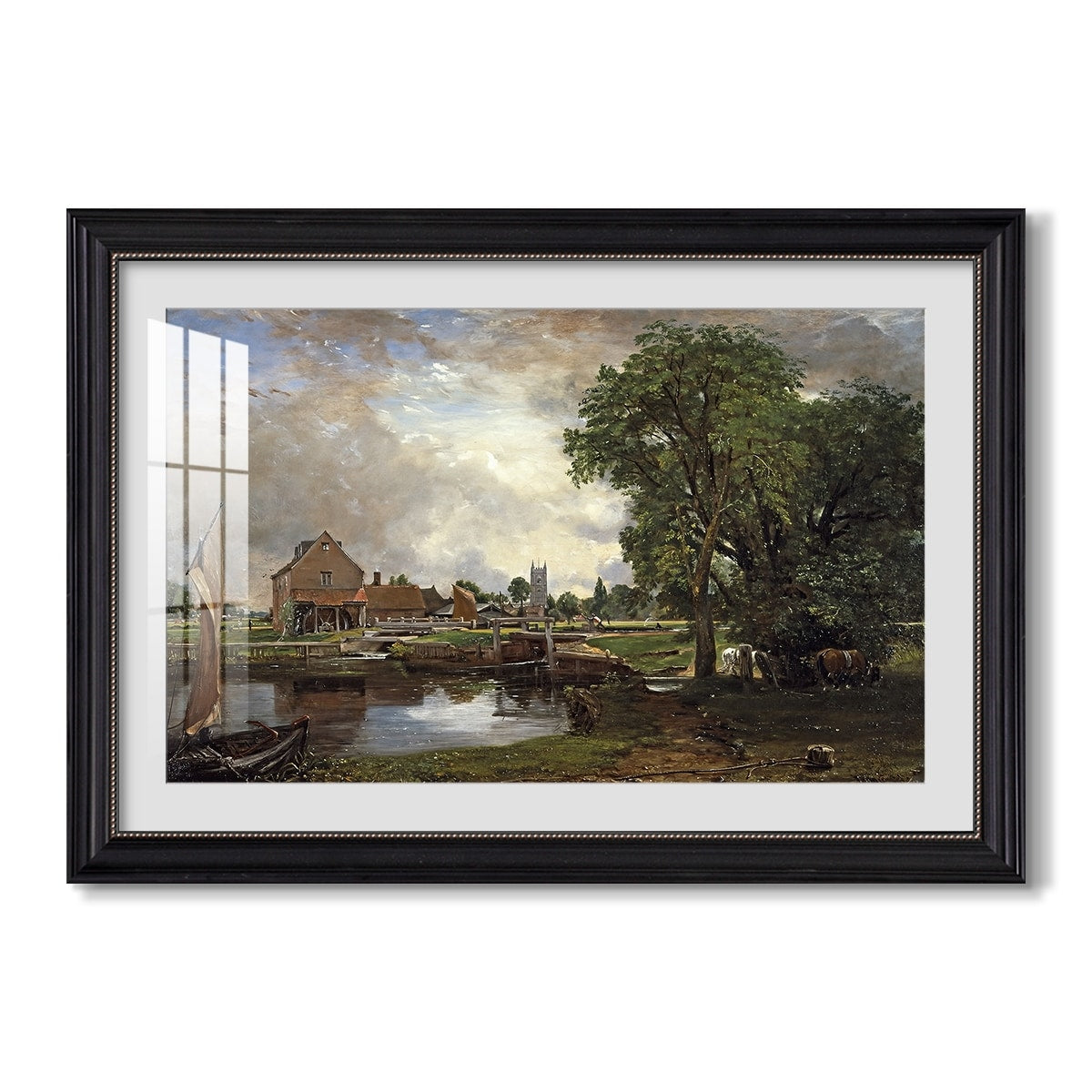 Dedham Lock And Mill C 1820 John Constable Custom Framed Print