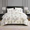 Dee Ocleppo Inked Floral 3 Piece Cotton Sateen Comforter Set