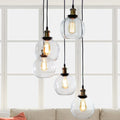 Deeni Edison 5 Light Adjustable Length Pendant Silver Tint Lamp