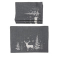Deer In Snowing Forest Double Layer 14 By 20 Inch Christmas Placemats Set Of 4 Darkgray 14 X20