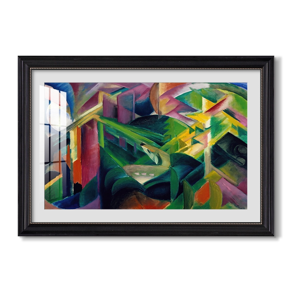 Deer In A Monastery Garden 1912 Franz Marc Custom Framed Print