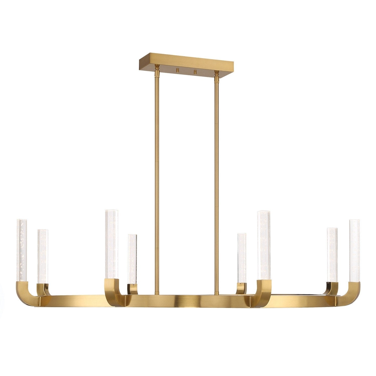Del Mar 8 Light Led Chandelier In Warm Brass By Breegan Jane