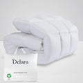 Down Alternative Organic Cotton Shell Mattress Pad Protector White