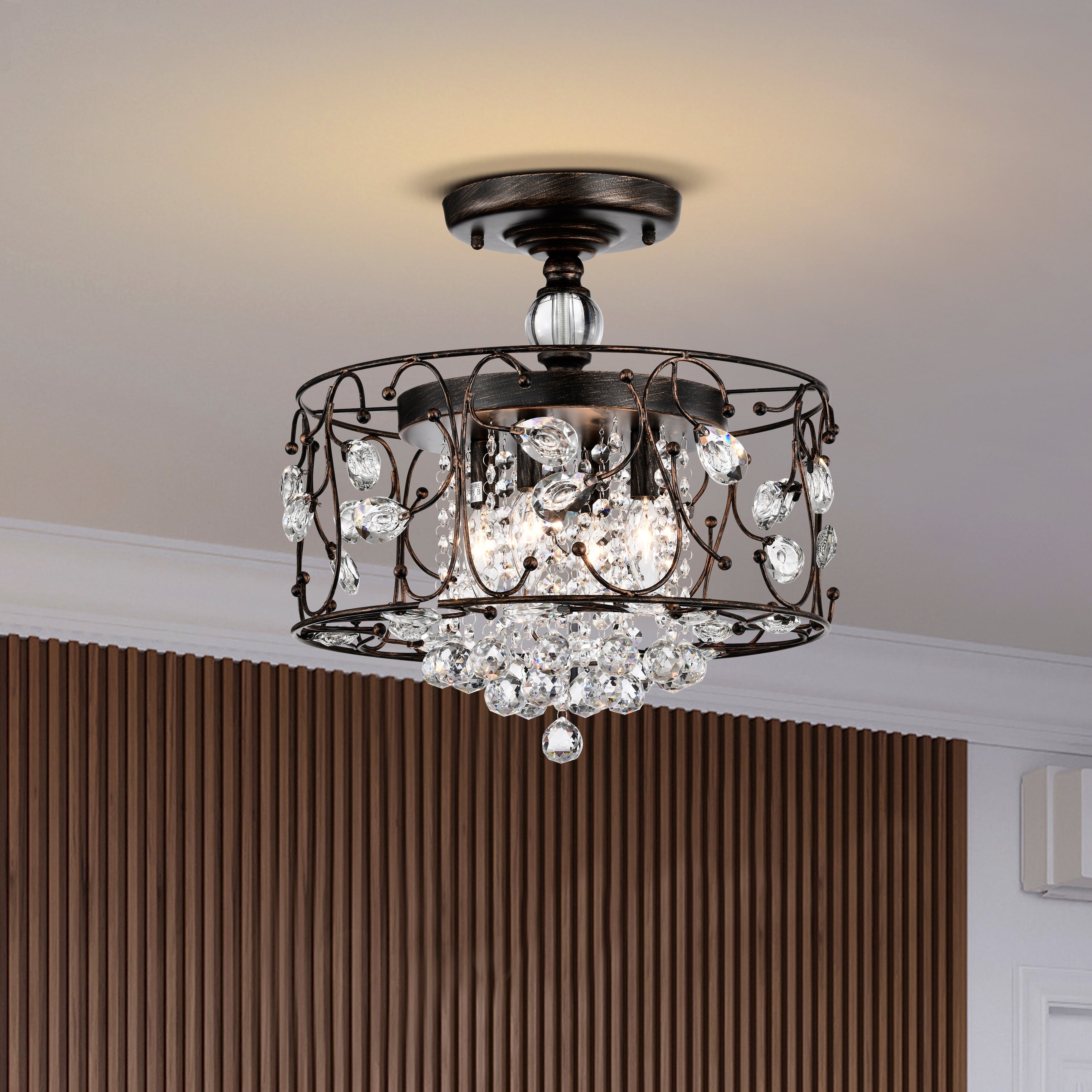 Delara 4 Light Cluster Drum Semi Flush Mount