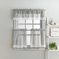 Delicate Lace 3 Piece Curtain Tier And Valance Set