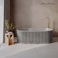 Delice 67 Freestandingconcretebathtub In Gray Drain Included