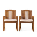 Della Outdoor Acacia Wood Dining Chairs Set Of 2 By Christopher Knight Home