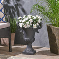 Delphine Roman Botanical Chalice Lightweight Concrete Garden Urn Planter By Christopher Knight Home