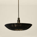 Delphine Black Jute Semi-Flush Mount Light