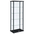 Delphinium 4 Shelf Clear Glass Curio Display Cabinet