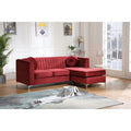 Delray Velvet Tufted Sofa With Chaise