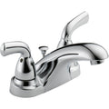 Delta B2510Lf Ppu Foundations Double Handle Bathroom Faucet S And Plastic Pop Up Drain Low Lead Compliant Chrome