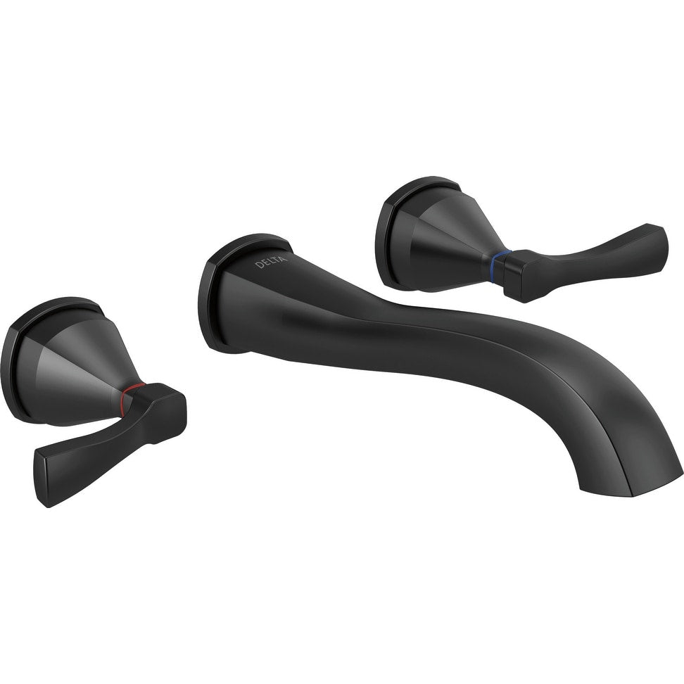 Delta T3576Lf Wl Stryke 1.2 Gpm Wall Mounted Widespread Bathroom Faucet With Lev