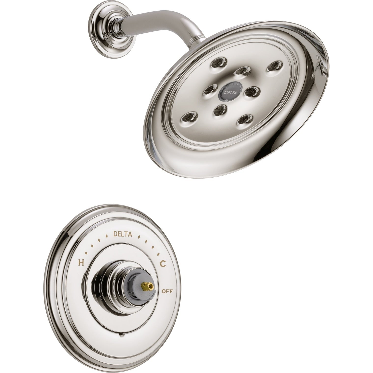 Delta T14297 Lhp Cassidy Monitor 14 Series Single Function Pressure Balanced Shower Trim Package With H2Okinetic Shower Head