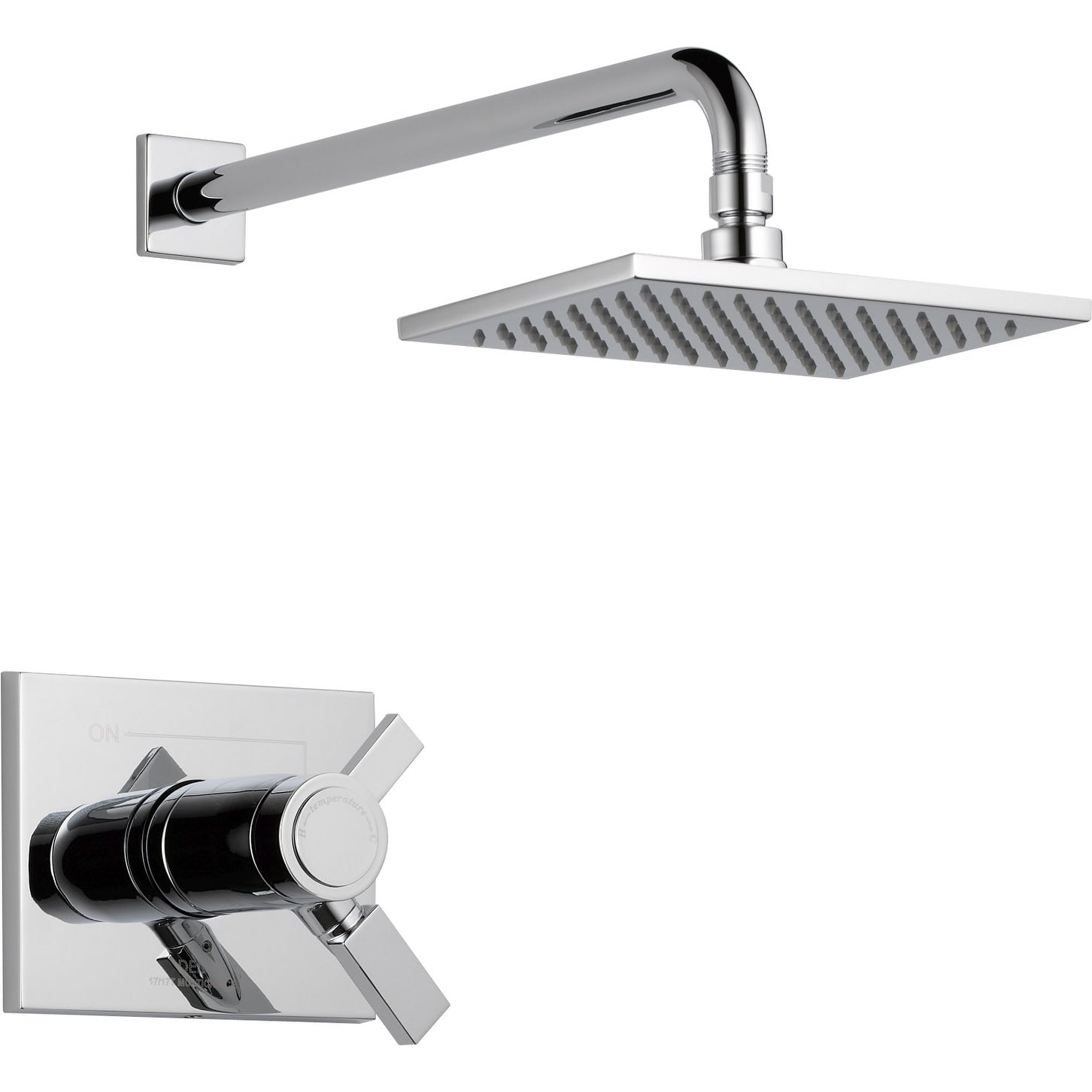 Delta T17T253 Vero Tempassure 17T Series Dual Function Thermostatic Shower Trim Package With Touch Clean Shower Head And