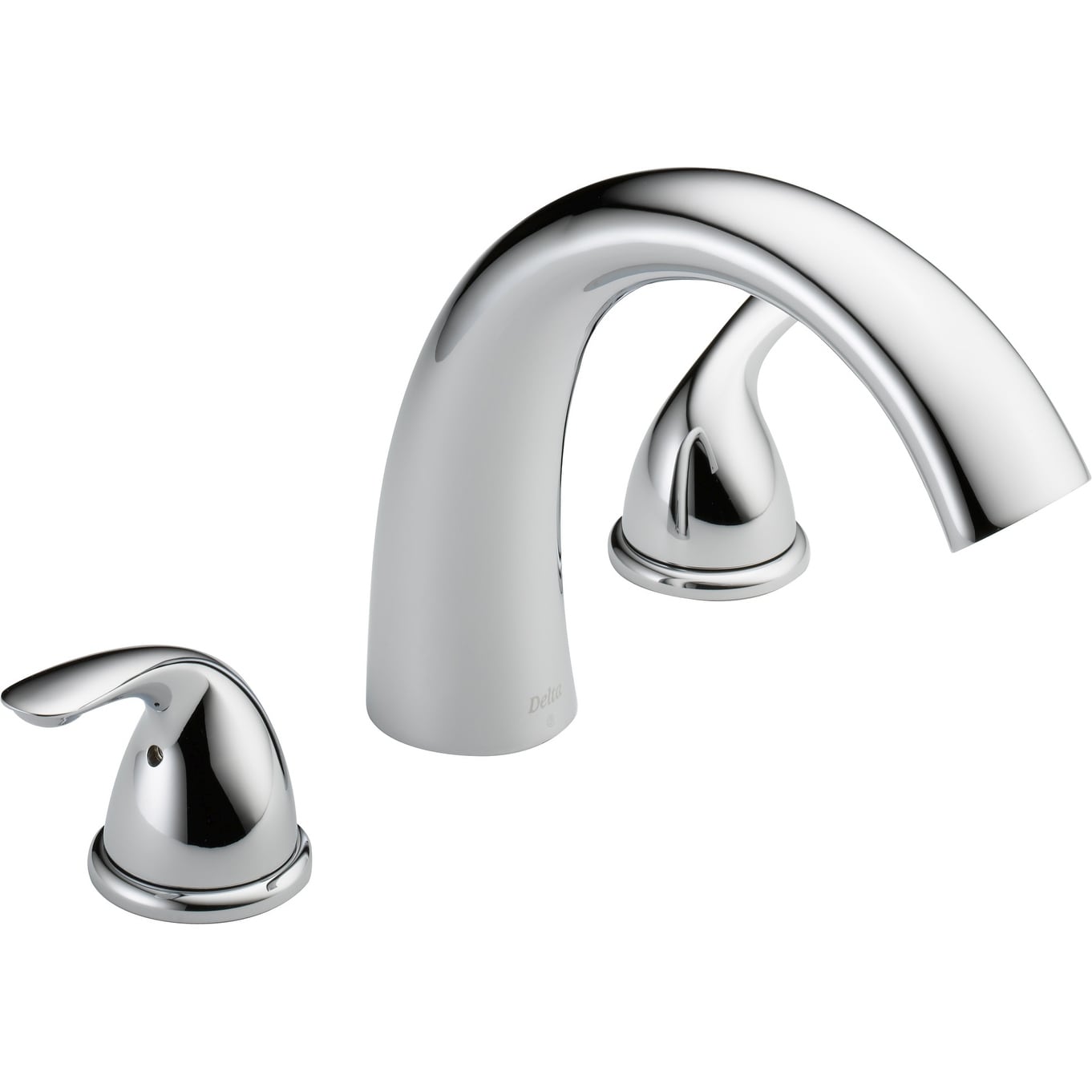 Delta T2705 Classic Deck Mounted Roman Tub Filler Trim With Metal