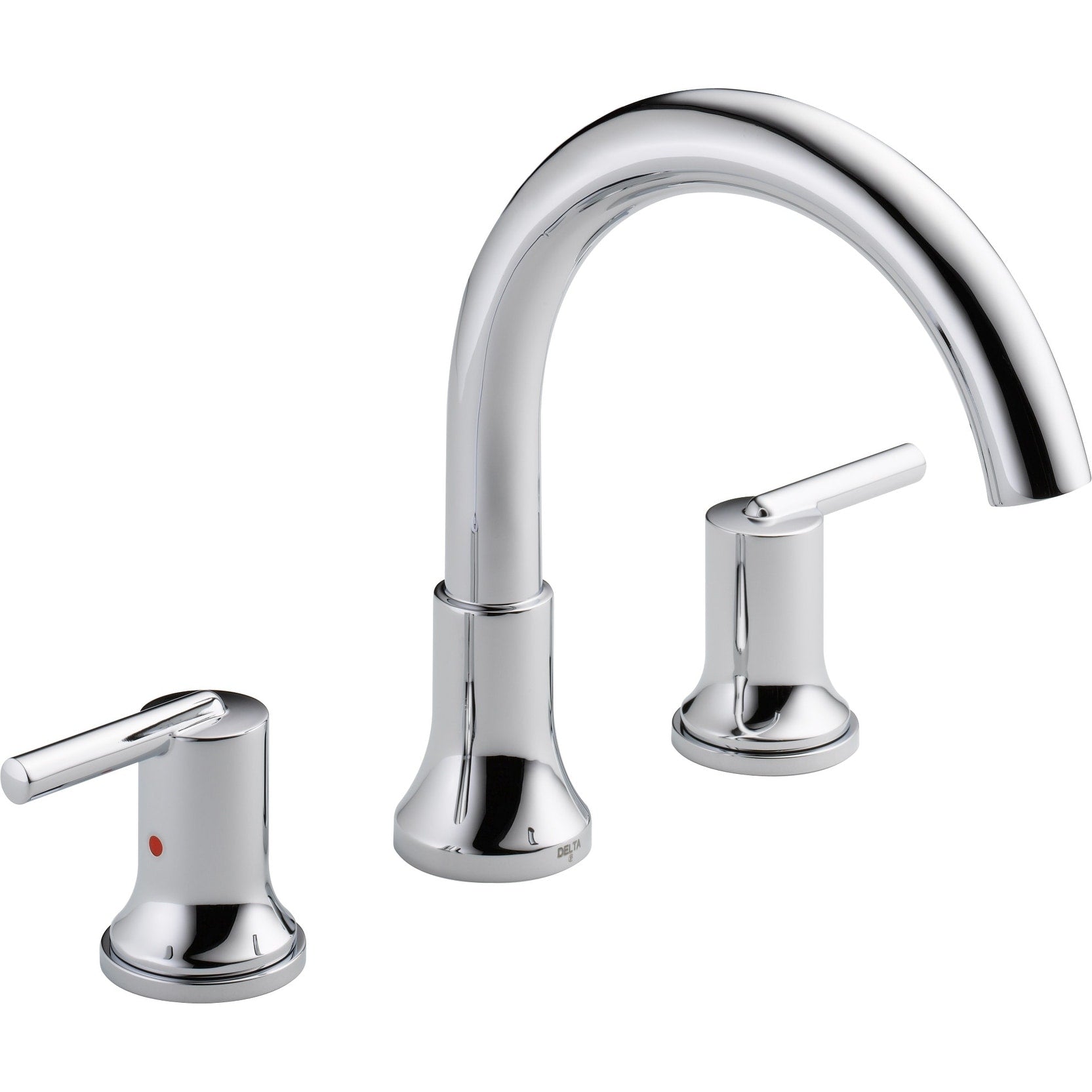 Delta T2759 Trinsic Deck Mounted Roman Tub Filler Trim With Metal Lever Handles