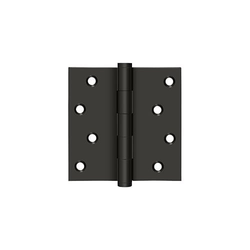 Deltana Dsb4 Rz 4 X 4 Solid Brass Square Corner Plain Bearing Mortise Hinge Pair