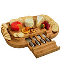 Deluxe Malvern Bamboo Cheese Board With Stainless Steel Tools