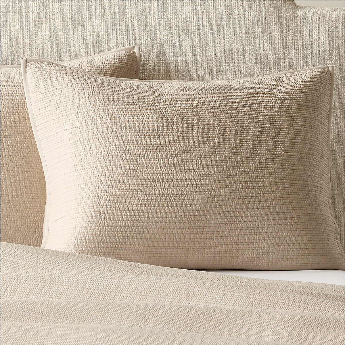 Demar Organic Cotton Sateen Light Taupe Full/Queen Quilt