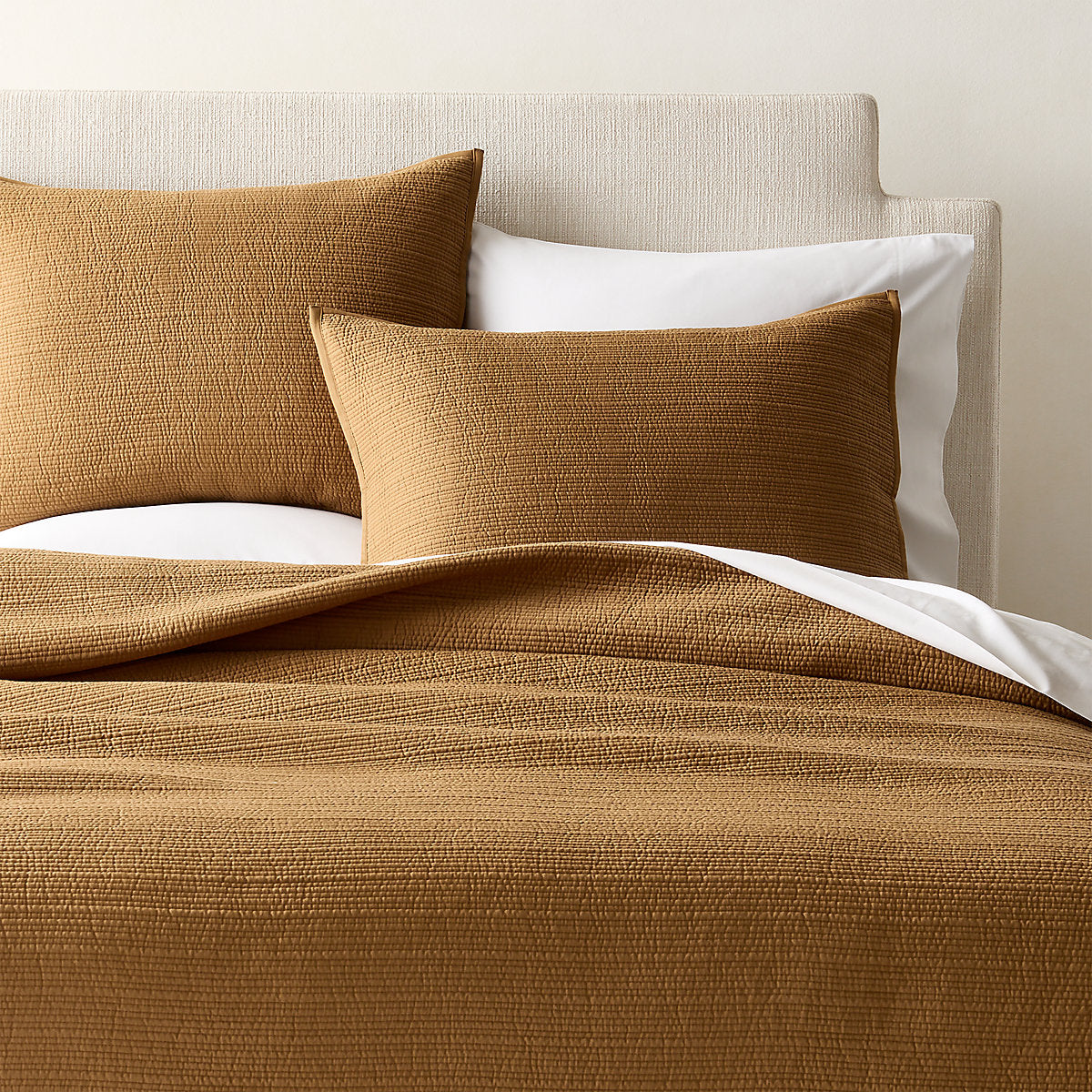 Demar Organic Cotton Sateen Smoked Amber King Pillow Shams Set of 2