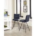 Demi Hairpin Leg Swivel Counter Stool In Cobalt