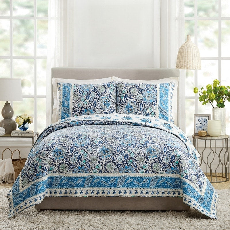 Makers Collective Bisou Floral King Quilt Set 3 Pieces