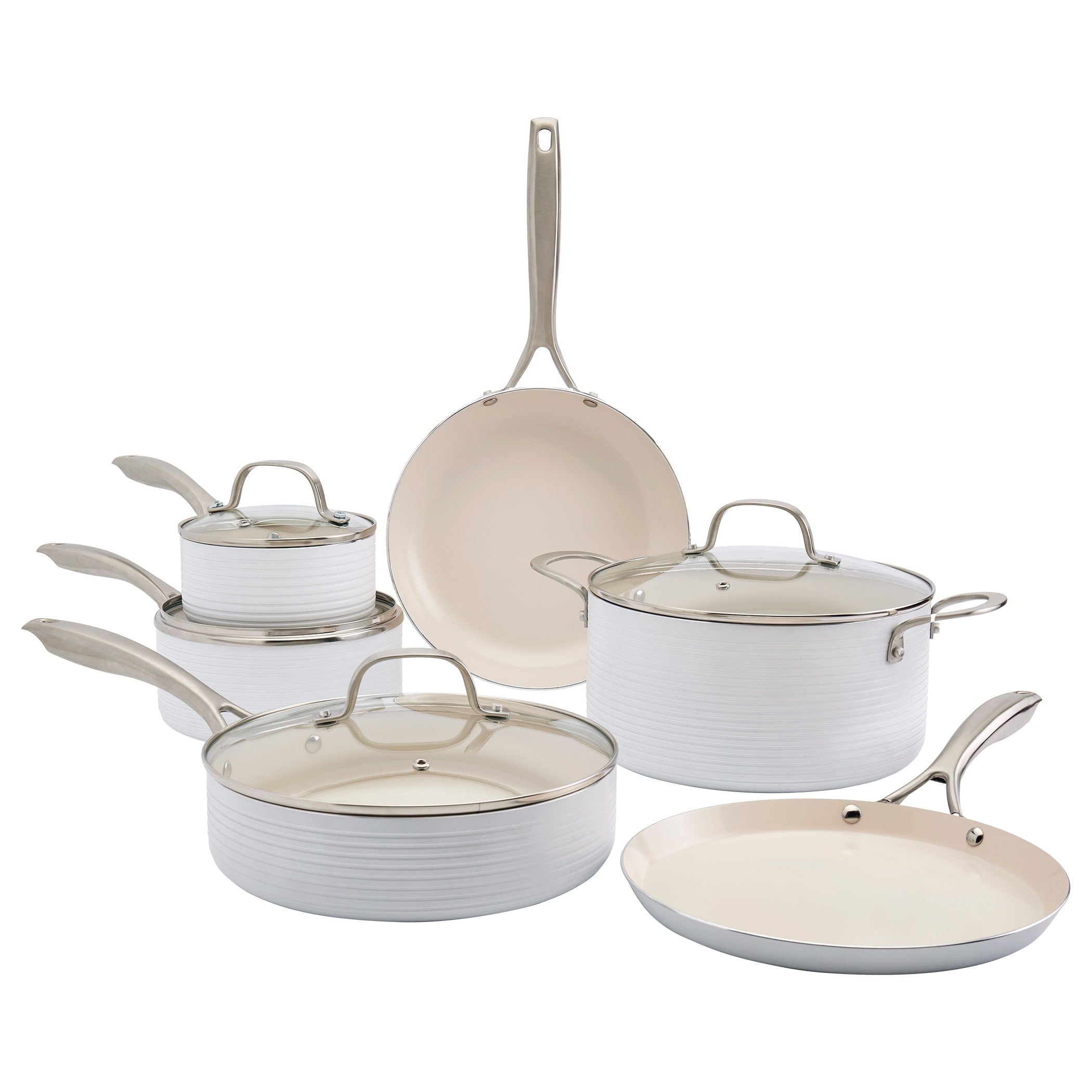 Denmark 10Pc Hamilton Aluminum Cookware Set White