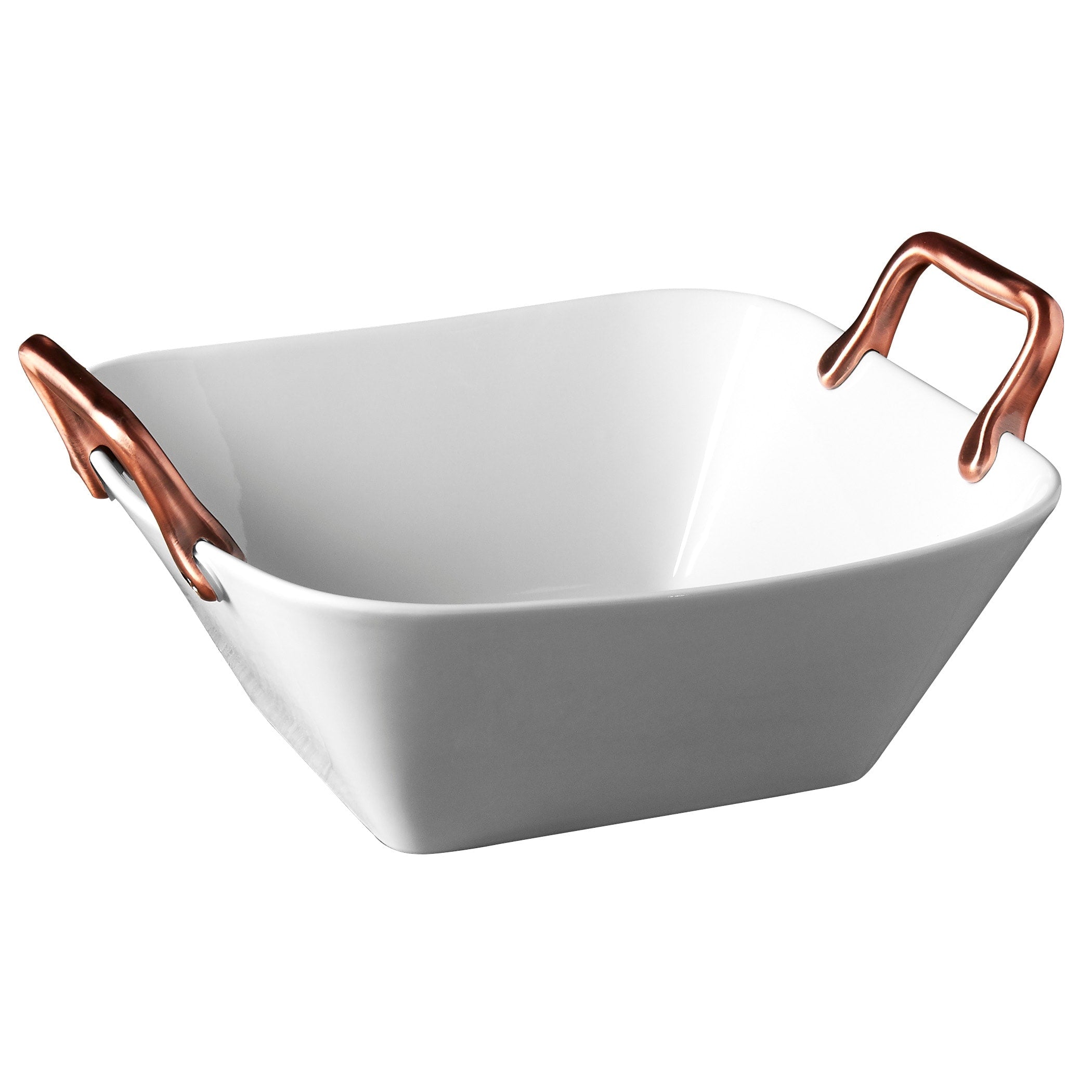 Denmark 11.20 White Square Serve Tray With Handles