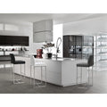 Denmark Black Stainless Steel 2 Piece Counter Stool