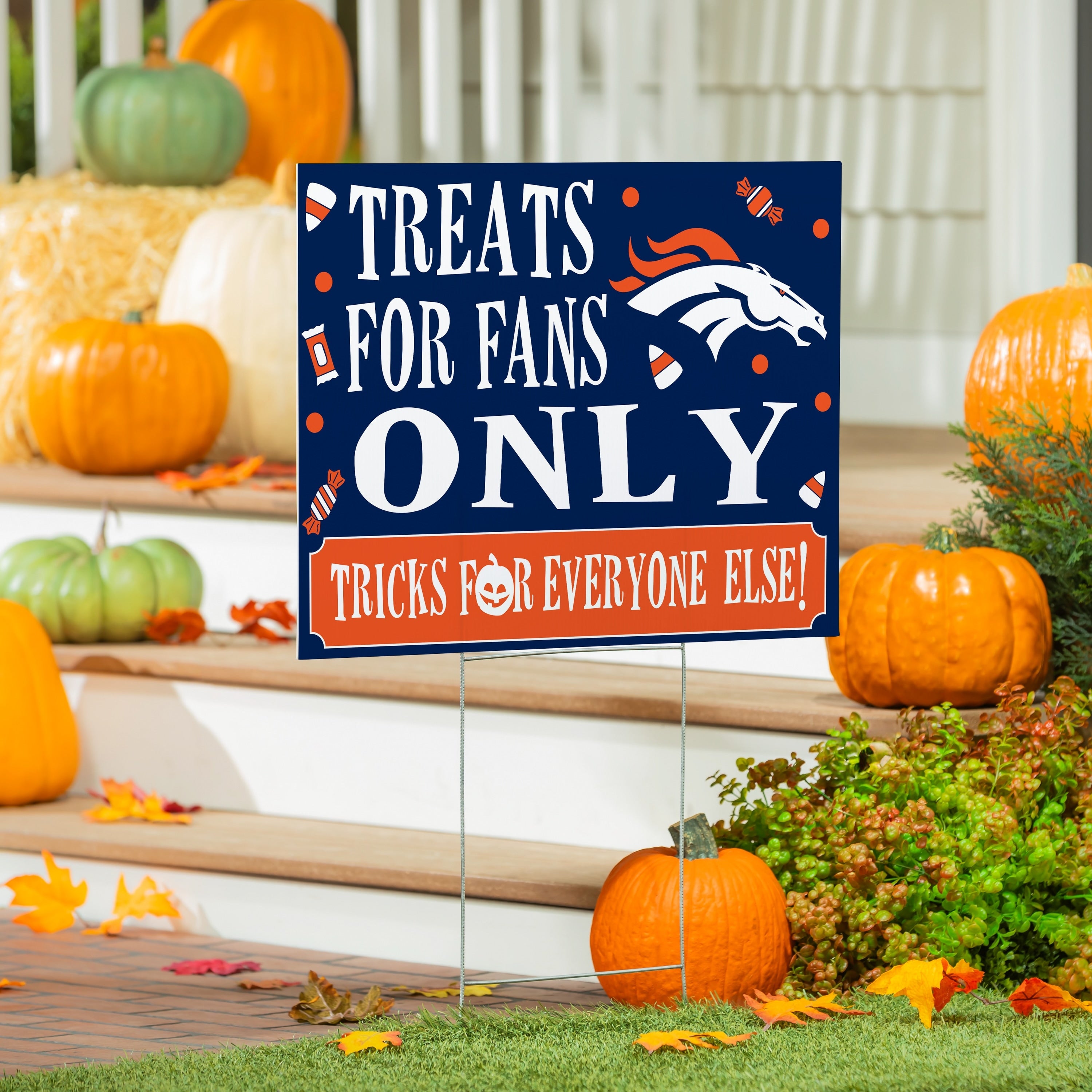 Denver Broncos Yard Sign Halloween Treats For Fans