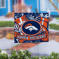 Denver Broncos Yard Sign Happy Holidays 24 X 18