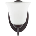 Denzel Glass Traditional 1 Light Wall Sconce 8.5 H X 6 W X 7.5 D