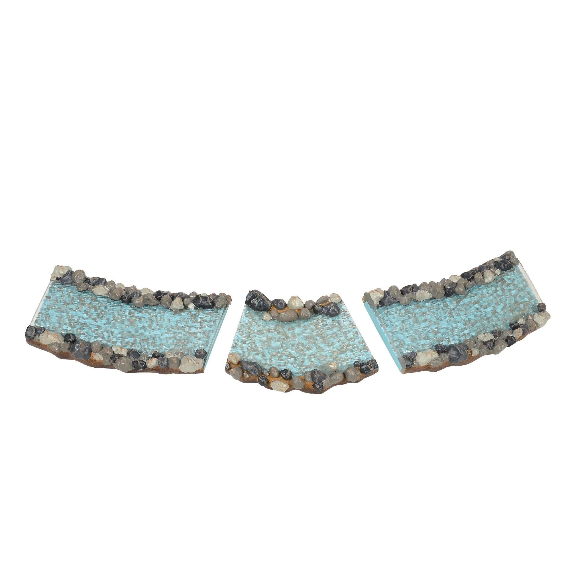 Department 56 Village Cross Product Babbling Brook Accessory Set Of 3
