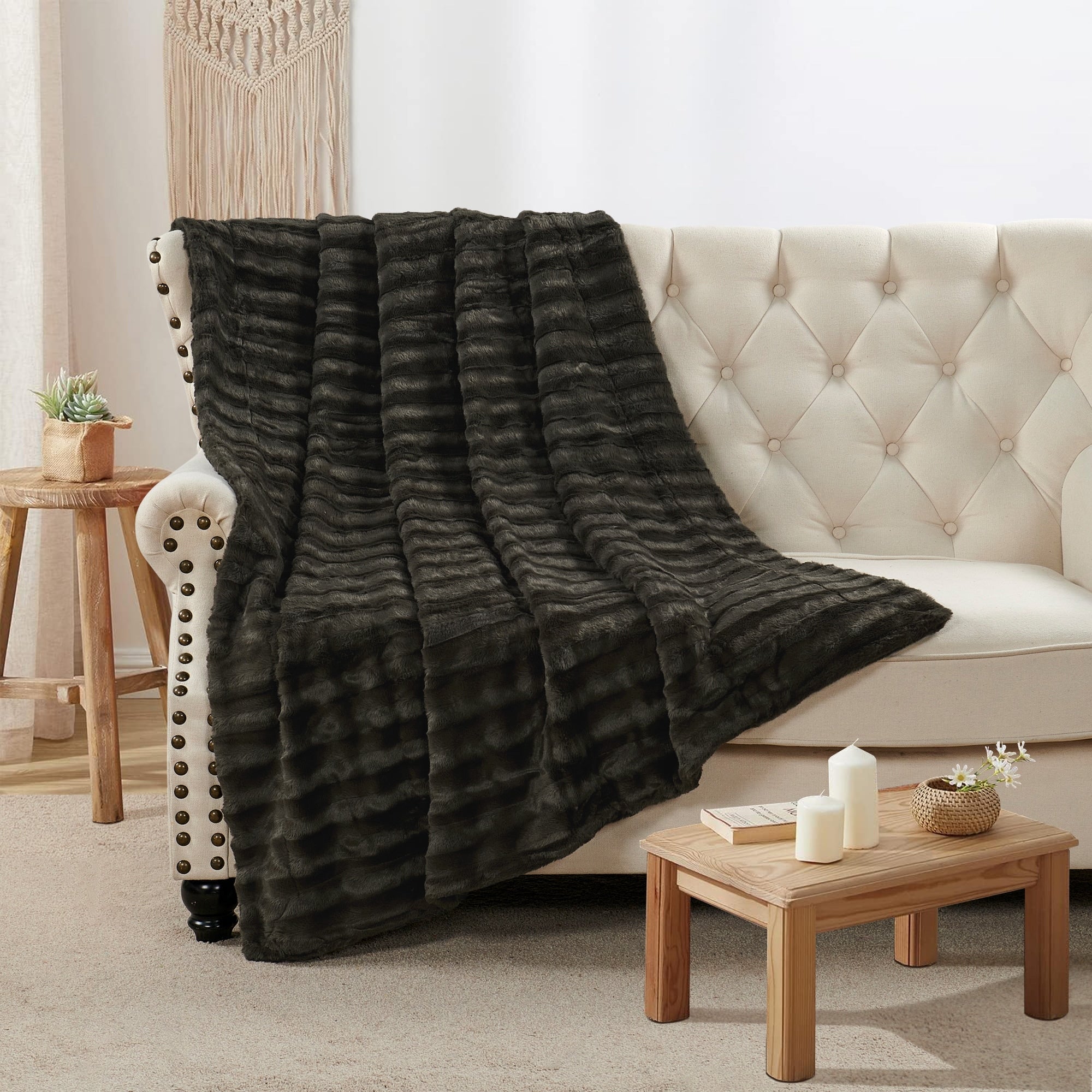 Boon Derby Double Sided Faux Fur Throw