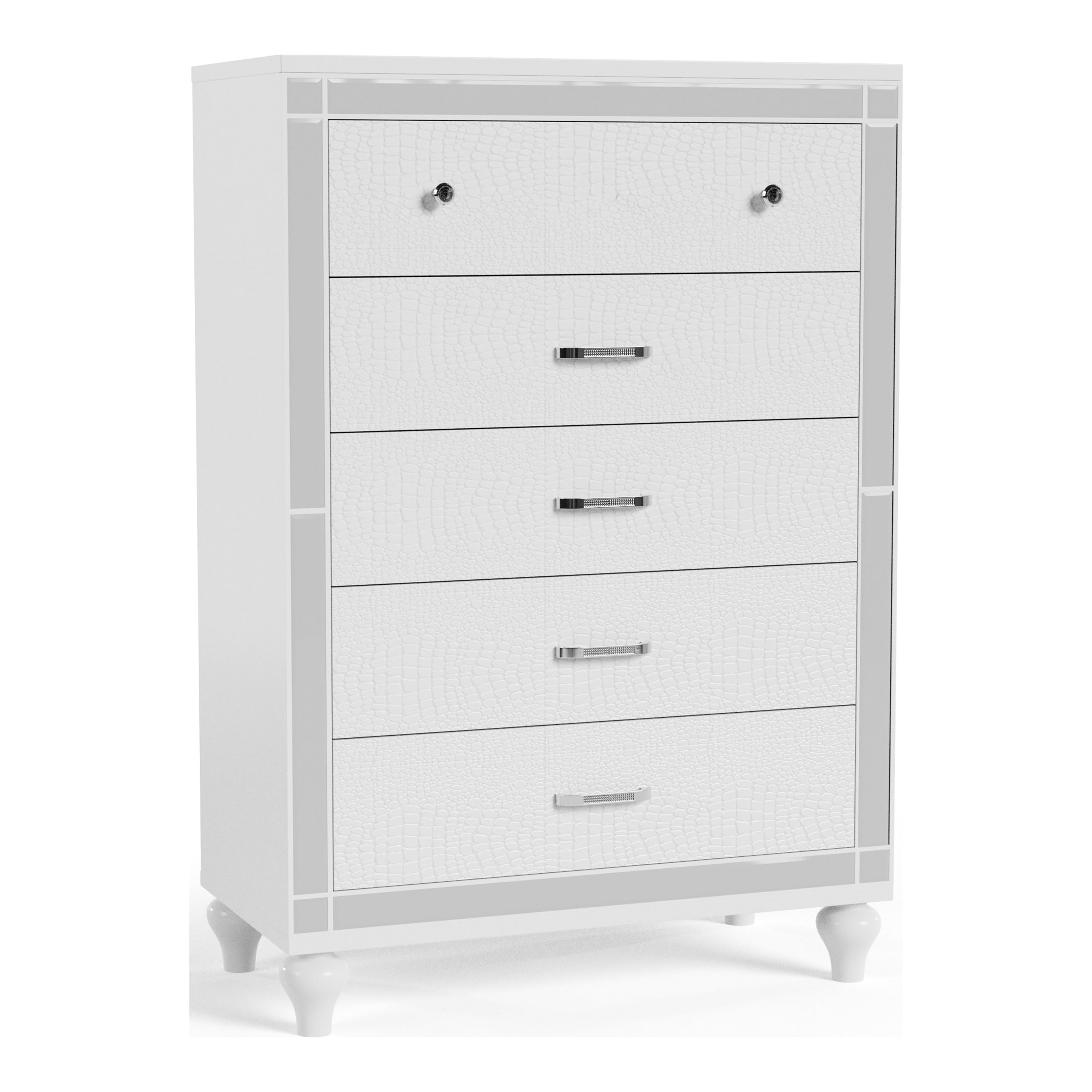 Petra Contemporary Textured 5 Drawer Chest By Foa