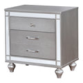 Petra Contemporary Crocodile Textured 3 Drawer Nightstand By Foa