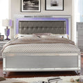 Petra Contemporary Tufted Bed With Led Trim By Foa
