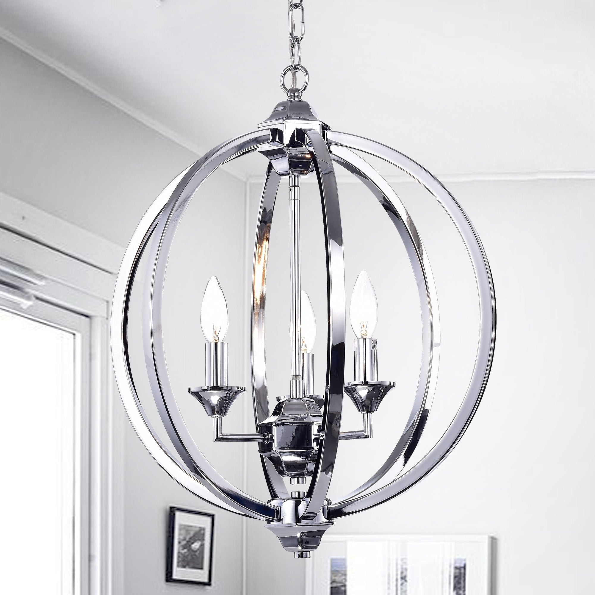 Dermid Chrome 3 Light Round Pendant