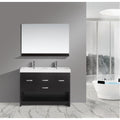 Design Element Citrius Espresso Double Sink Bathroom Vanity With Mirror