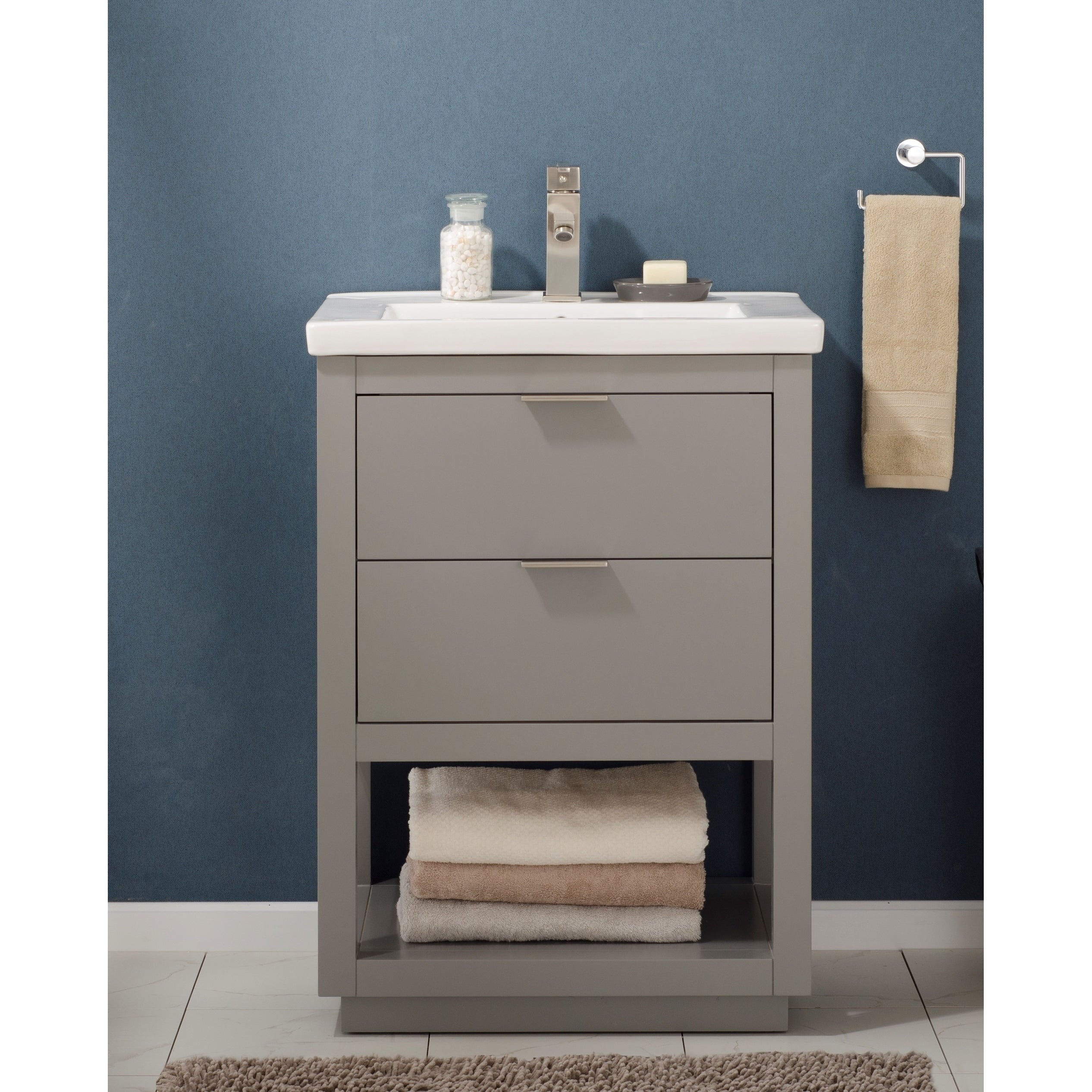 Klein 24 Single Sink Vanity In Gray