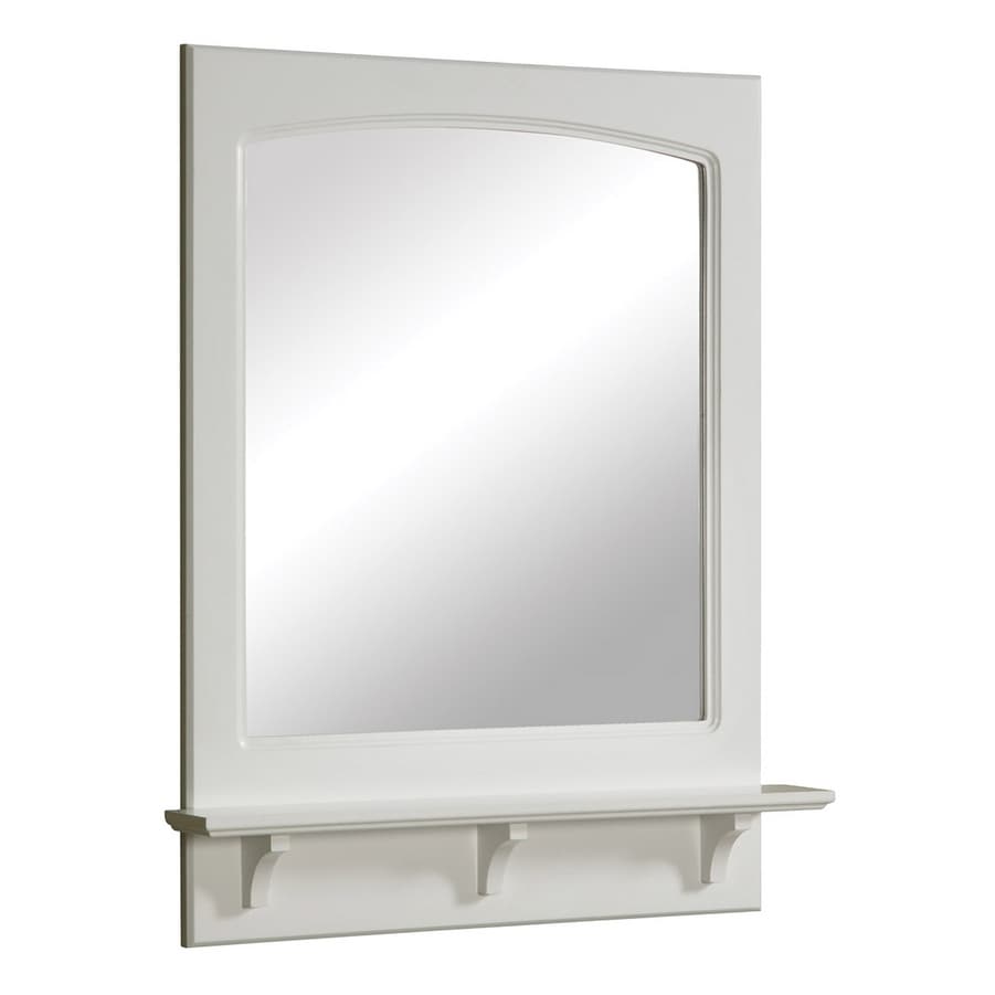 Design House 539916 24 Framed Mirror With Shelf From The Concord Collection White