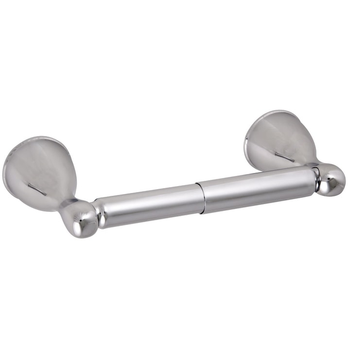Design House 558585 Ames Wall Mounted Spring Bar Toilet Paper Holder Polished Chrome