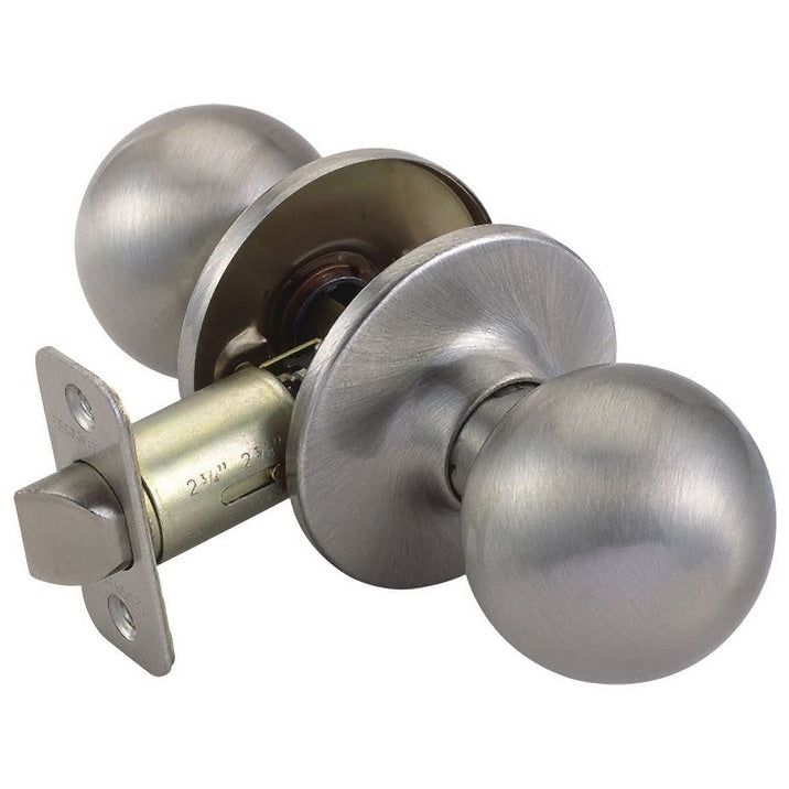 Design House 781872 Ball Series Passage Fits Doors 1 3 8 To 1 3 4 Thick Satin Nickel