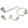 Design House Bathroom Accessory Set With 24 Towel Bar Towel Ring Satin Nickel